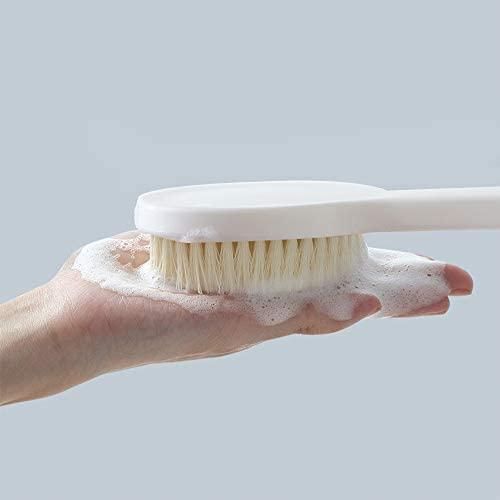 Body Brush -Dry Brushing Shower Bath Brush Long Handle Gentle Back Skin Scrubber Exfoliate Massage Improve Blood Circulation Cellulite Treatment - (Pack of 2)