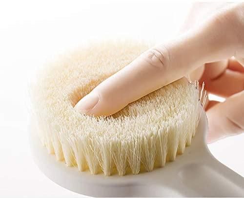 Body Brush -Dry Brushing Shower Bath Brush Long Handle Gentle Back Skin Scrubber Exfoliate Massage Improve Blood Circulation Cellulite Treatment - (Pack of 2)